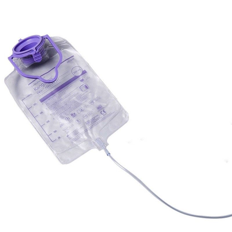 Conjunto de infusão com bolsa integrada de 500 ml, para kangaroo epump/joey - 30 unidades.
