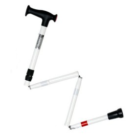 White orthopedic folding cane