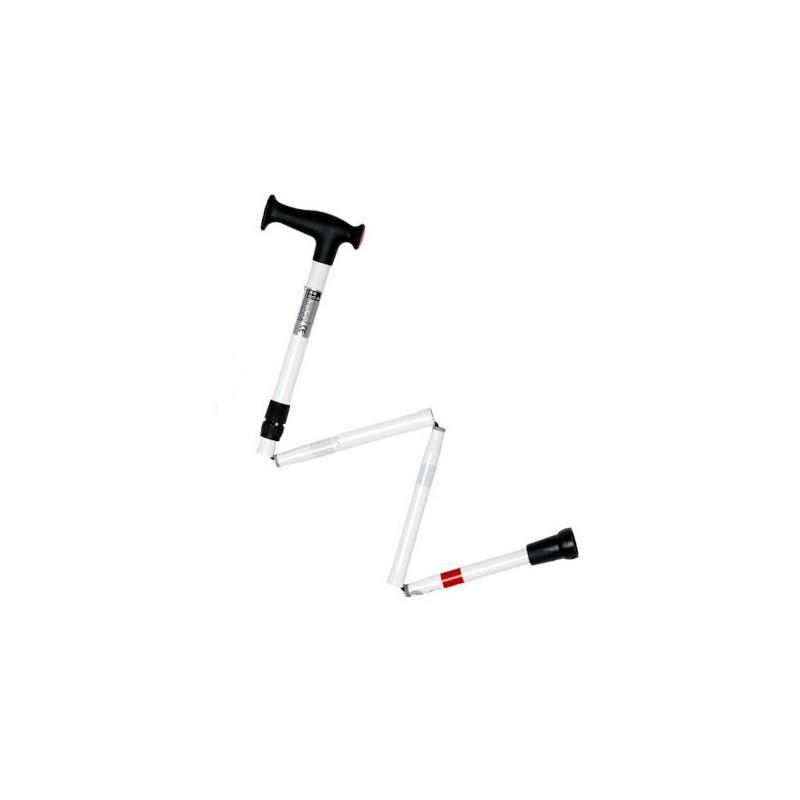 White orthopedic folding cane