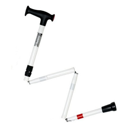 White orthopedic folding cane