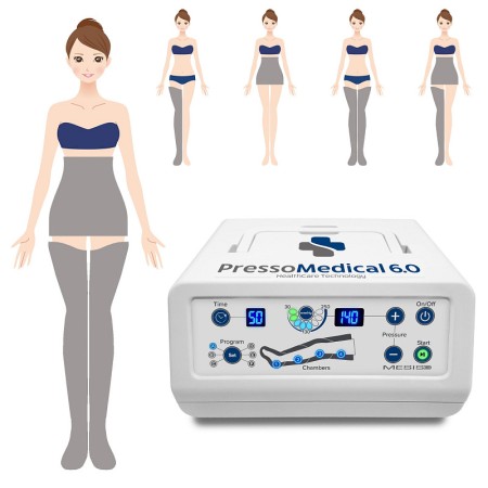Pressoterapia pressomedical 6.0 advance con 2 gambali + kit slim body