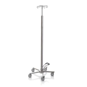 Piantana per ipodermoclisi in acciaio inox elevabile a pistone