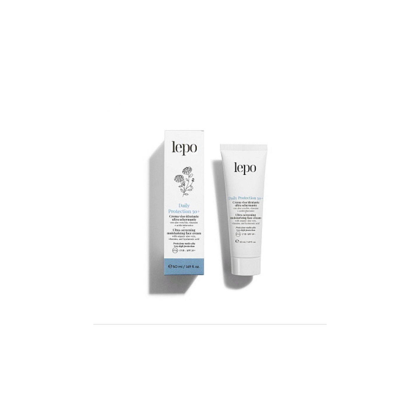 DAILY PROTECTION 50+ Crema viso idratante ultra schermante – Protezione molto alta UVA/UVB SPF 50+