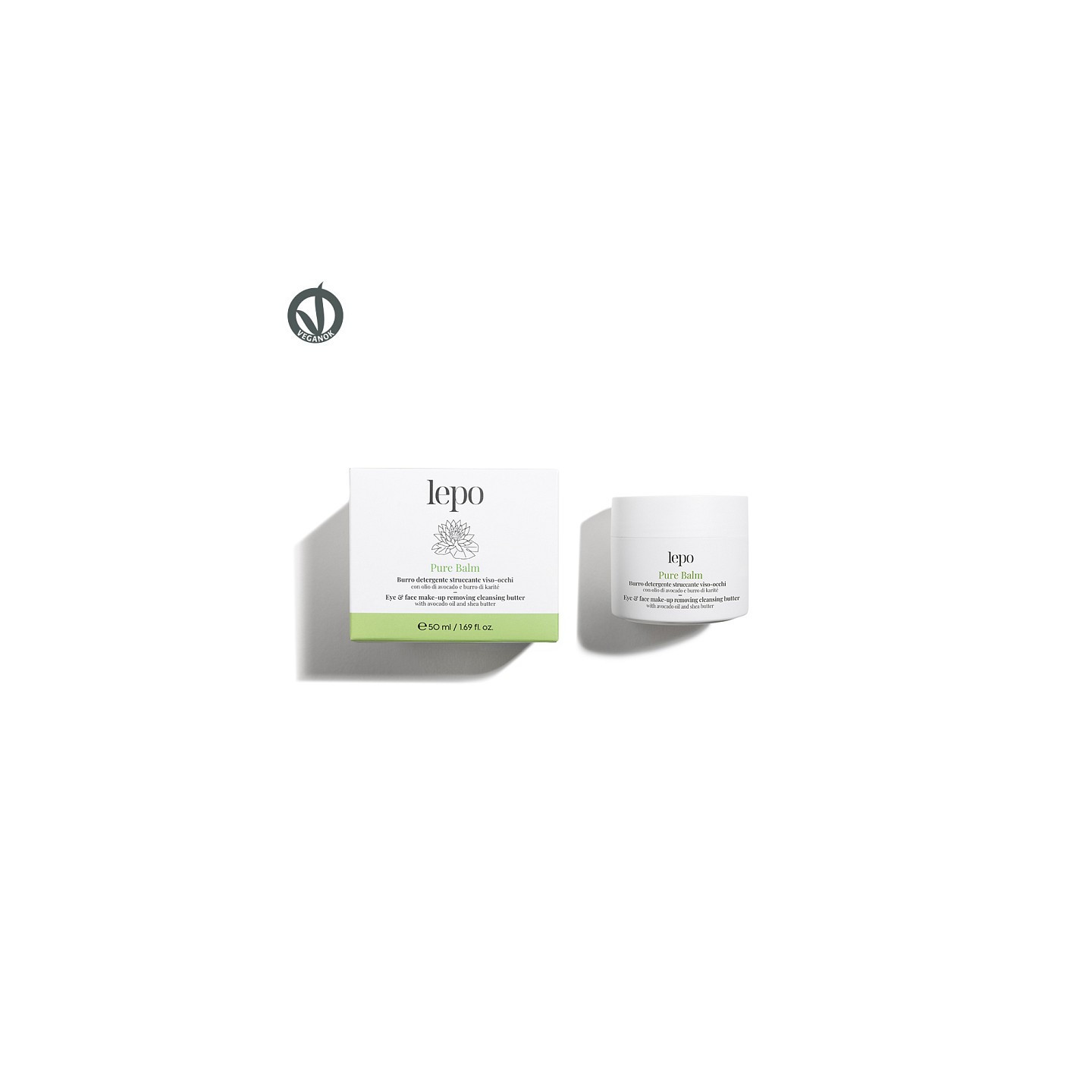 Pure Balm, Burro Detergente Struccante Viso e Occhi con Olio di Avocado e Burro di Karité