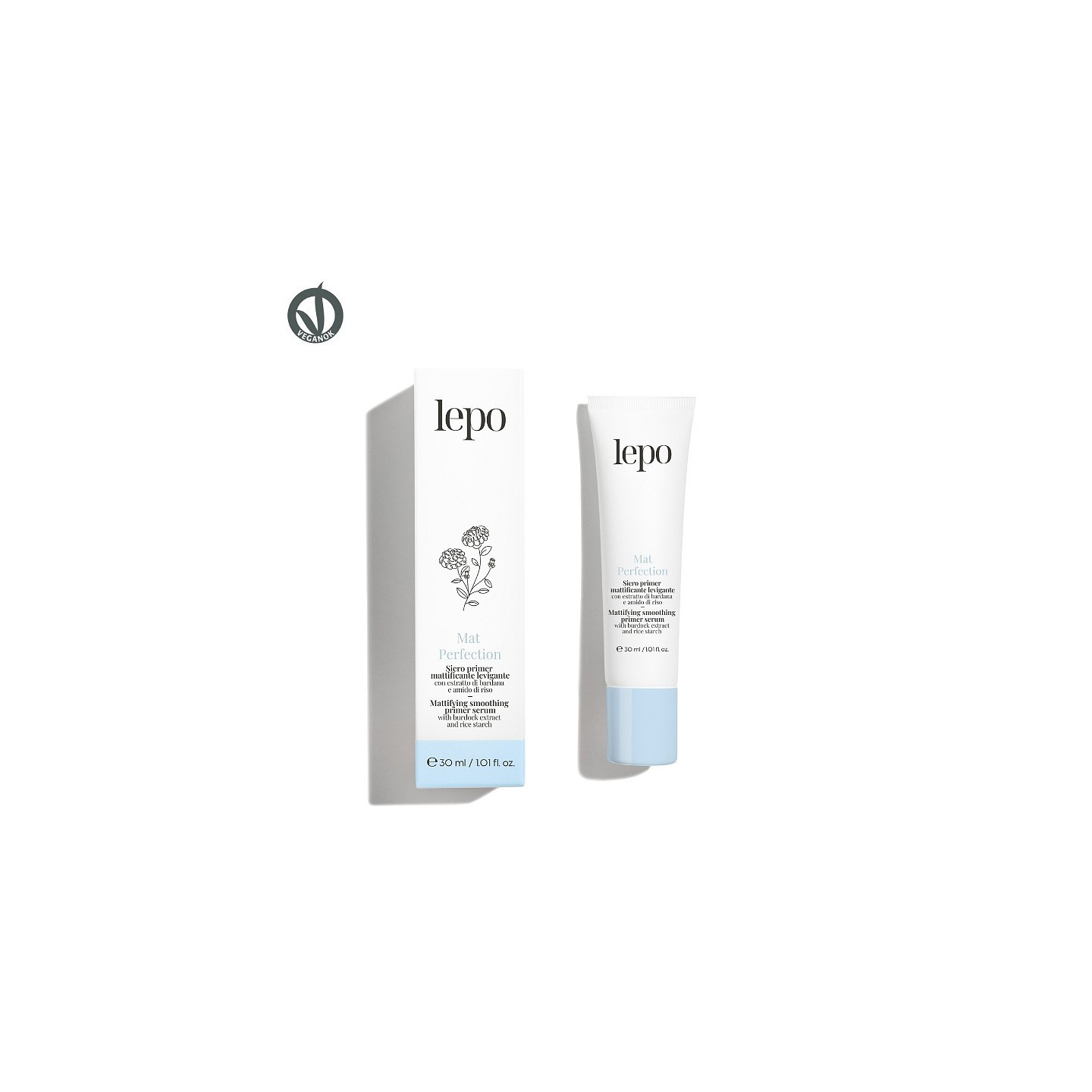MAT PERFECTION Siero primer mattificante levigante con estratto di bardana e amido di riso