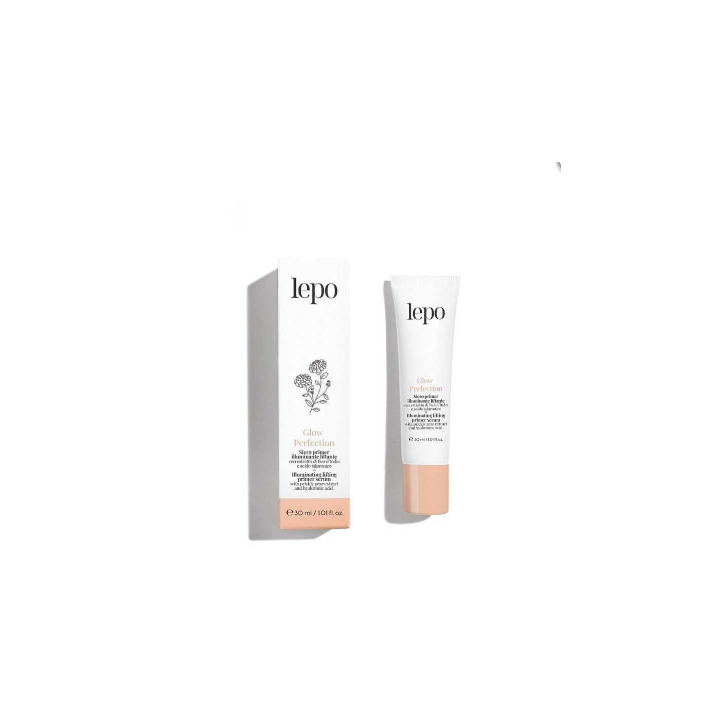 GLOW PERFECTION Siero primer illuminante liftante con estratto di fico d’India e acido ialuronico