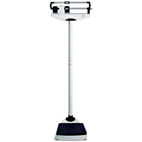 Mechanical column scale with slider reading and large wheeled platform seca 711 with eye-level scale