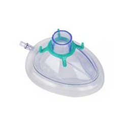 Mascarilla de anestesia desechable tg. 3 - niño grande - verde