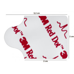 Elettrodi 3m red dot 2330 a francobollo per ecg 22x32 mm radiotrasparenti - conf. 100 pz.