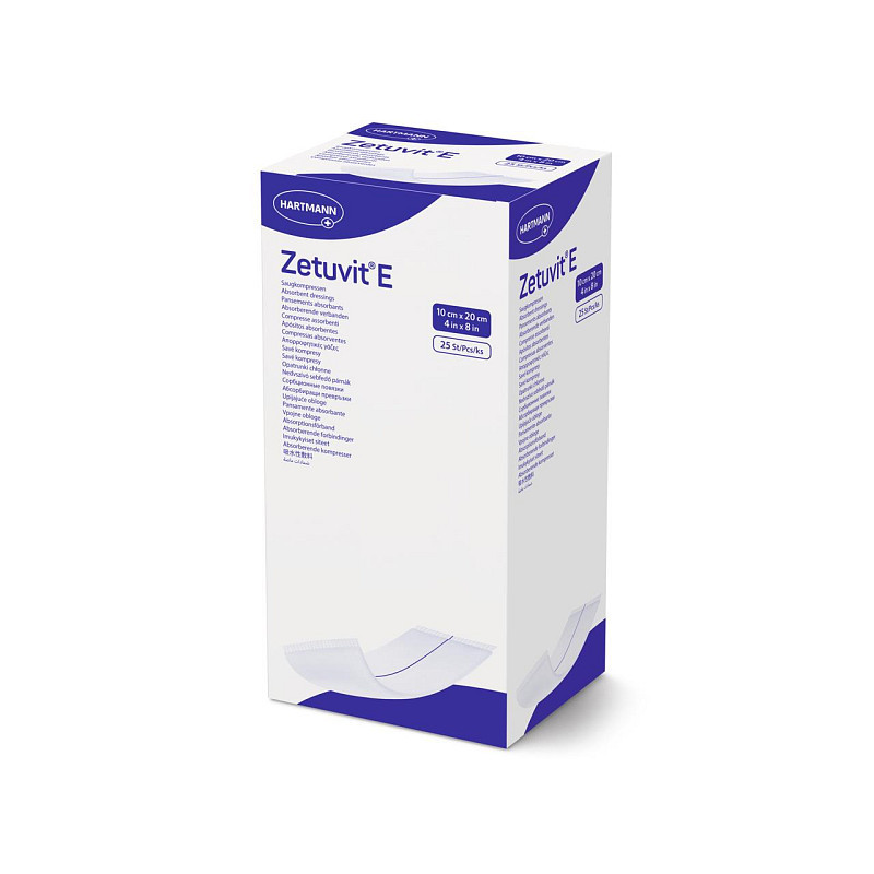 Zetuvit compresas estériles de alta absorbencia 10 x 20 cm - 25 uds.