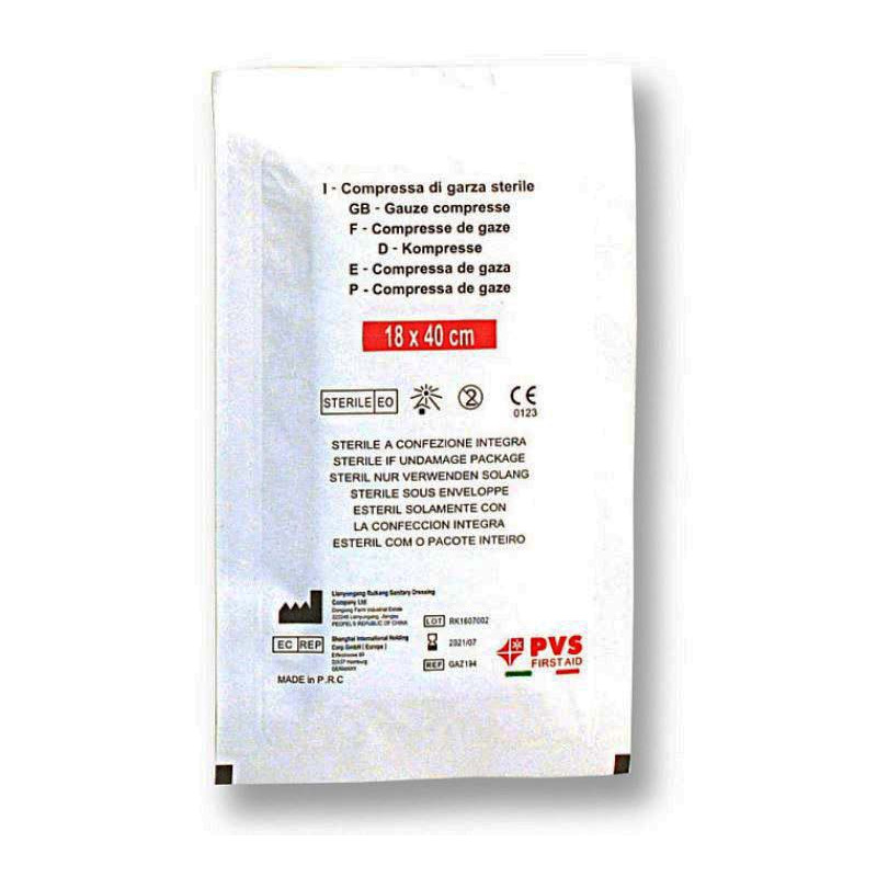 Sterylny worek z gazy sprasowanej 18x40 cm składany bez drutu.