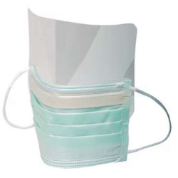 Splash visor with mask.