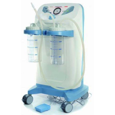Nouveau aspirateur chirurgical hospivac br avec 2 bocaux de 2l et batterie rechargeable