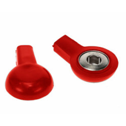 Adaptateur rouge 2mm pour boutons - femelle