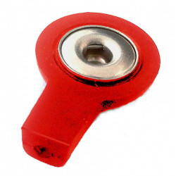 Red 2 mm button adapter - female