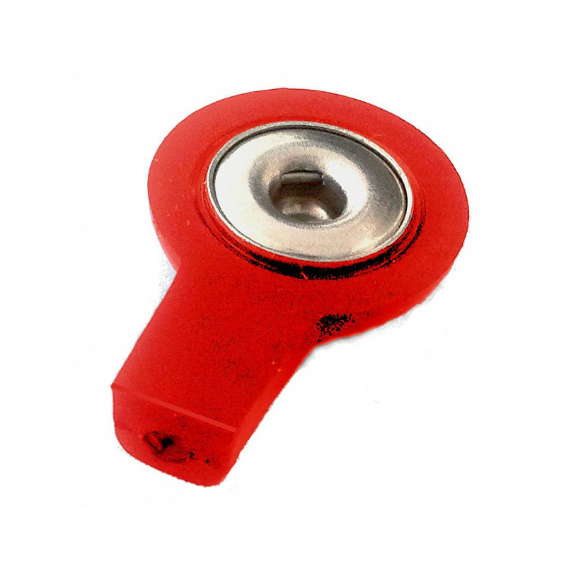 Red 2 mm button adapter - female