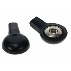 Schwarzer 2 mm knopfadapter - buchse