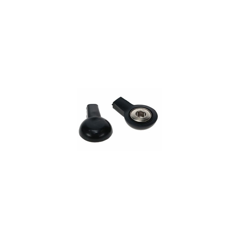 Schwarzer 2 mm knopfadapter - buchse