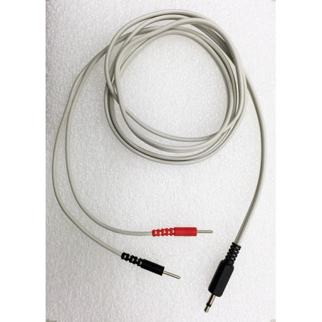 Kabel met stekkers 2 mm + jack mono 3,5 mm lengte 150 cm