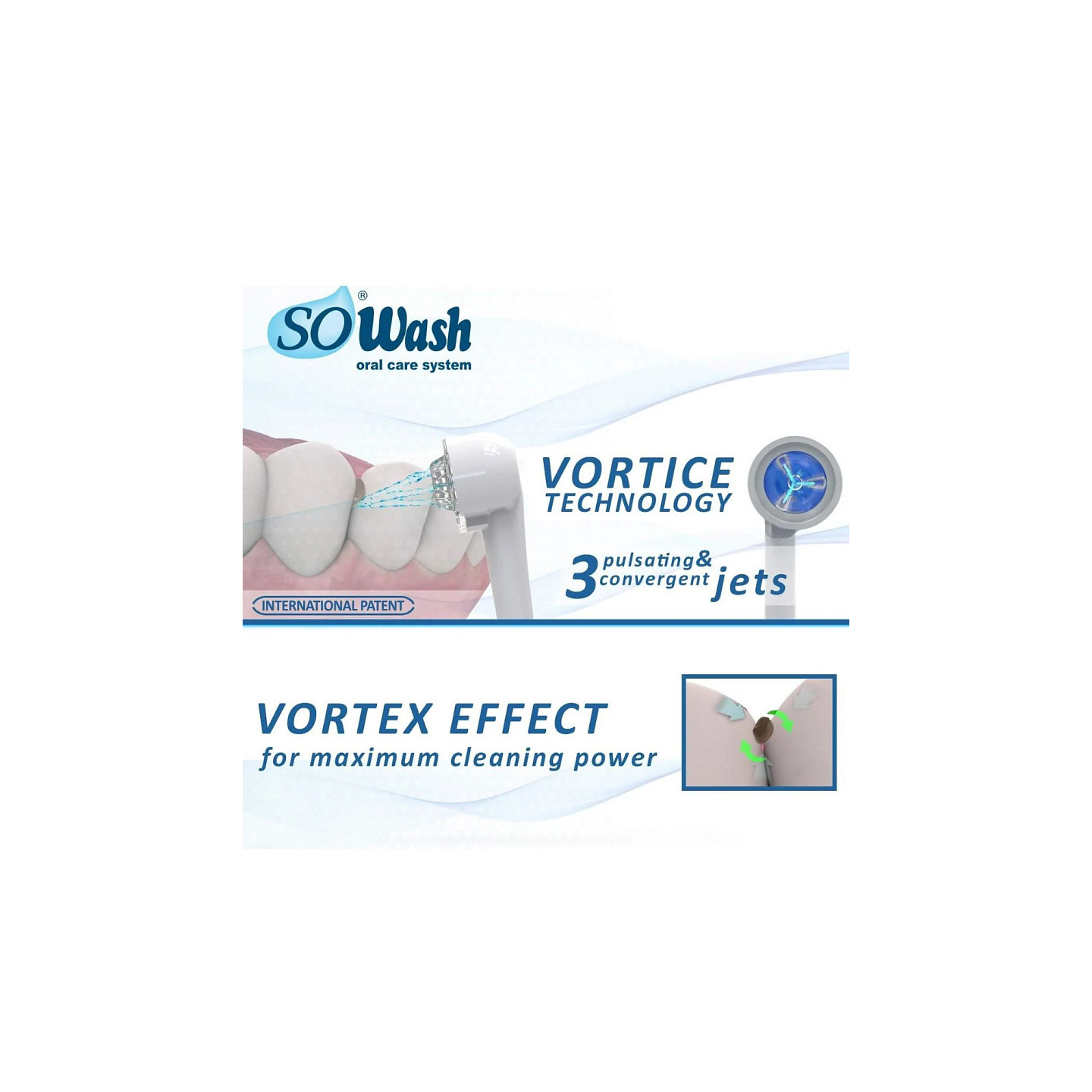 SOWASH Vortice — hydropulseur buccal à raccorder au robinet