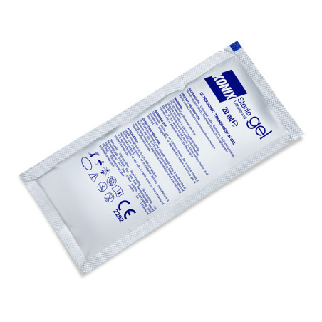 Gel ultrasónico transparente - sachet estéril de 20 ml - envase. 48 piezas.